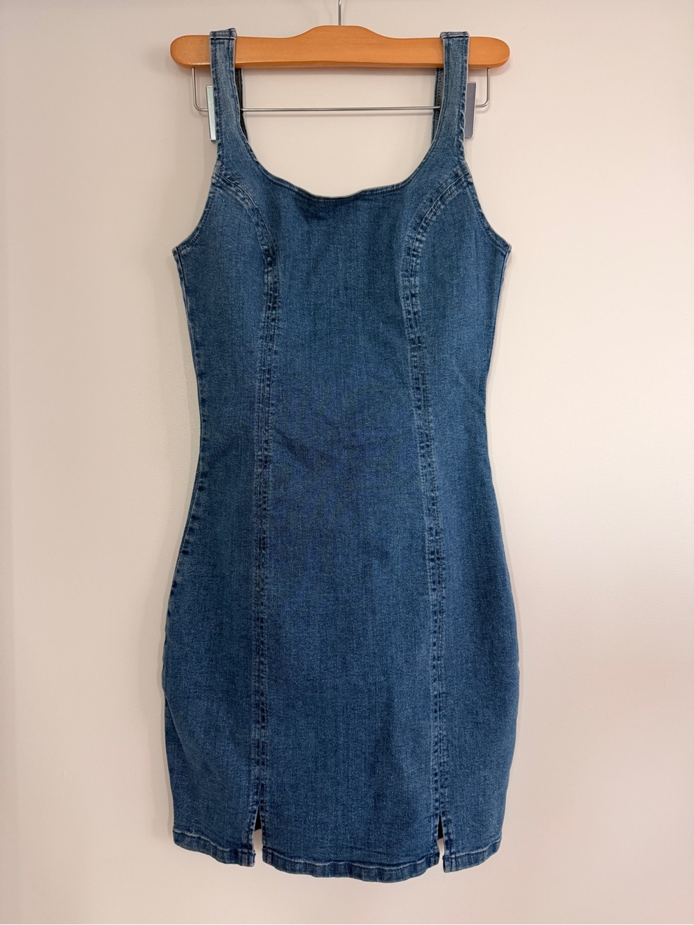 TOPSHOP Blue Denim Tank Dress